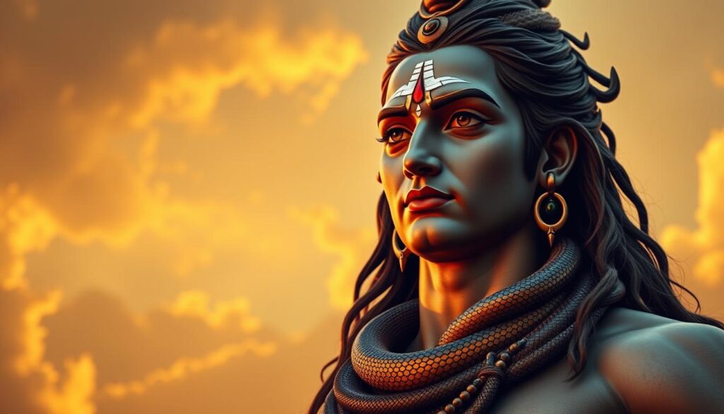 Lord Shiva wearing snake ornament