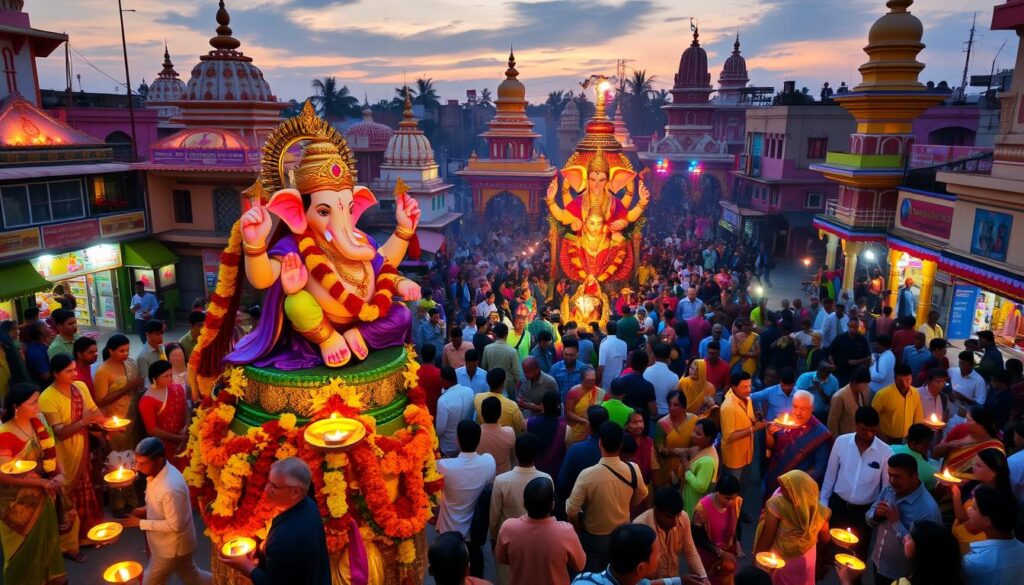 Ganesh Chaturthi festival celebrations in India