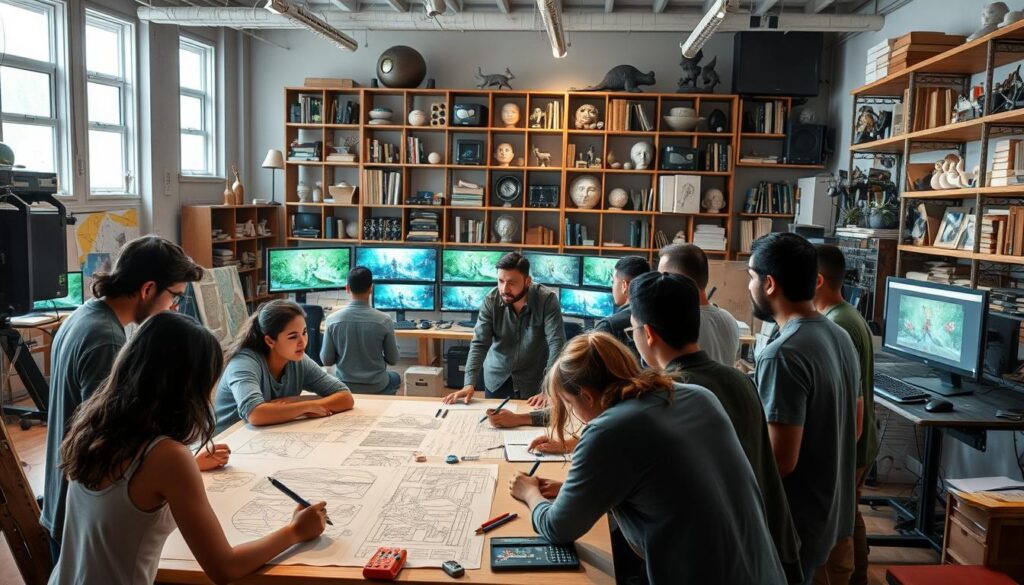 animated film production team collaboration